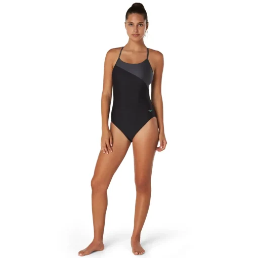 Asymmetrical Colorblock One Piece