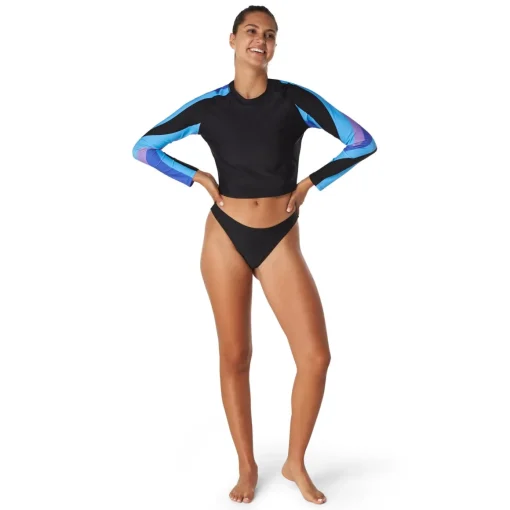 Crop Print Sleeve Rashguard