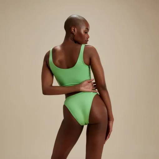 Flu3nte Solid Cheeky Scoop Bikini Bottom