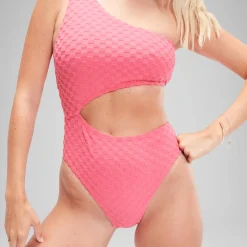 Flu3nte Terry Asymmetrical Cut Out One Piece