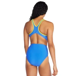 Jacquard Splice with Side Cut Out One Piece