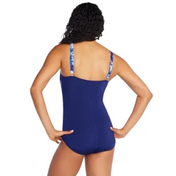 Print Blocked Square Neck One Piece