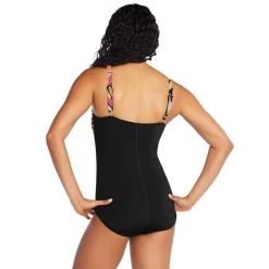 Print Blocked Square Neck One Piece