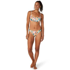 Print Double Cross Bikini Top