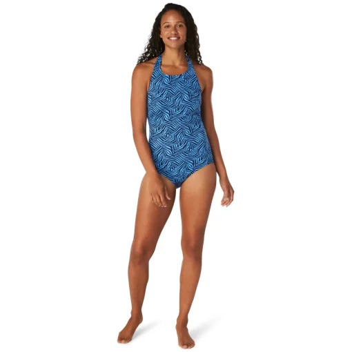 Print High Neck One Piece