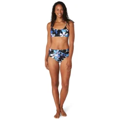 Printed Double Cross Bikini Top