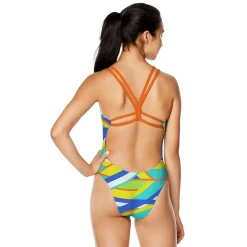 Printed Double Strap One Piece