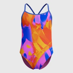 Printed Double X Back One Piece