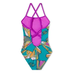 Printed Double X Back One Piece