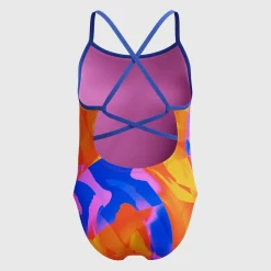 Printed Double X Back One Piece