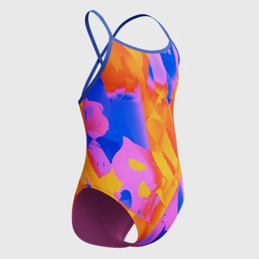 Printed Double X Back One Piece