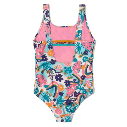 Printed Elastic Back One Piece