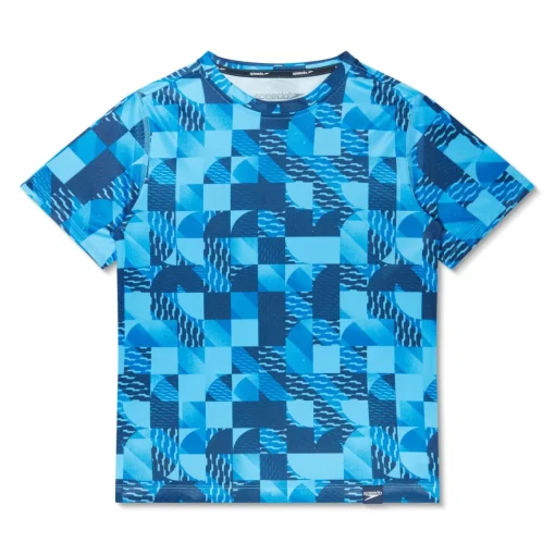 Printed Short Sleeve Swim Shirt