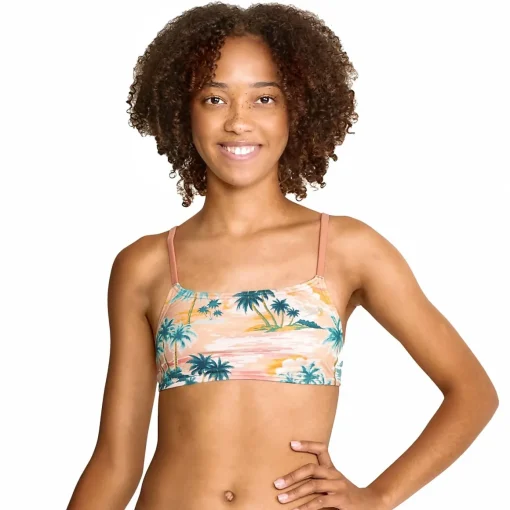 Printed Strappy Bikini Top