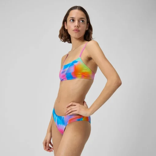 Printed Strappy Fixed Bikini Top