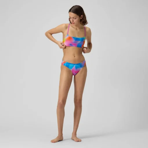 Printed Strappy Fixed Bikini Top