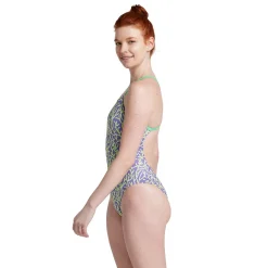 Printed T-Back One Piece