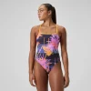 Printed Web Back One Piece