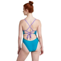 Solid Double Lace Back One Piece