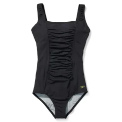 Solid Shirred Tank One Piece