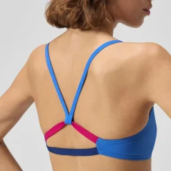 Solid Strappy Fixed Back Bikini Top