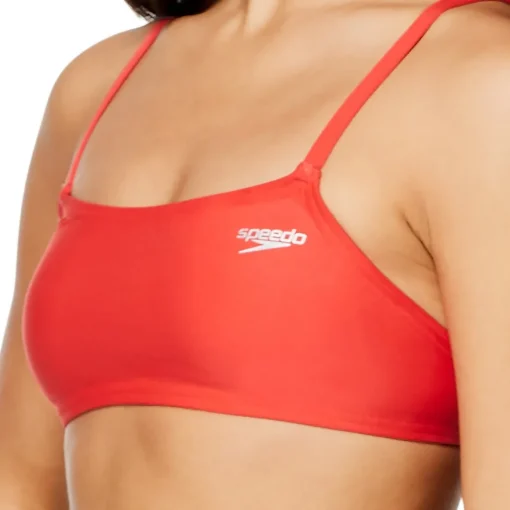 Solid Strappy Fixed Bikini Top