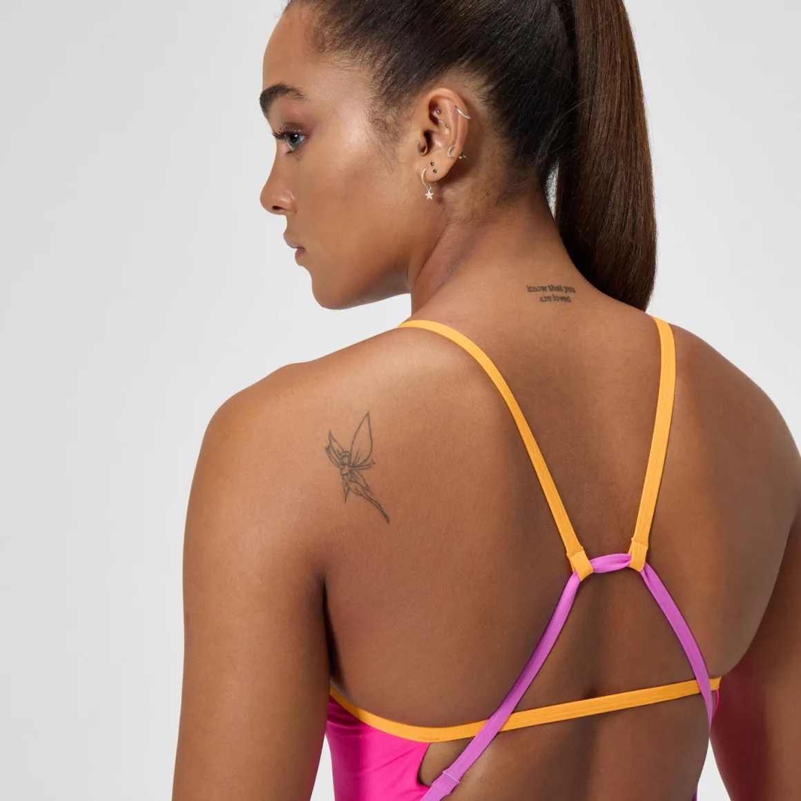 Solid Tri Back One Piece