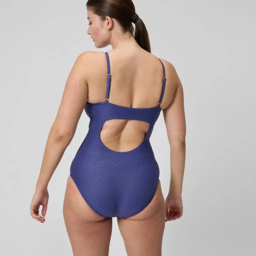 Texture Adjustable Thin Strap One Piece