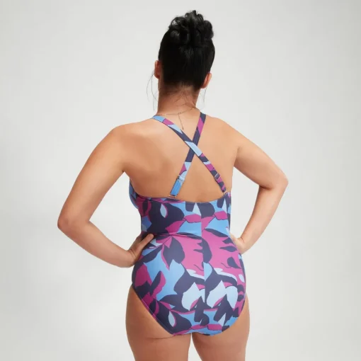 Women's Shaping Printed V Neck One Piece
