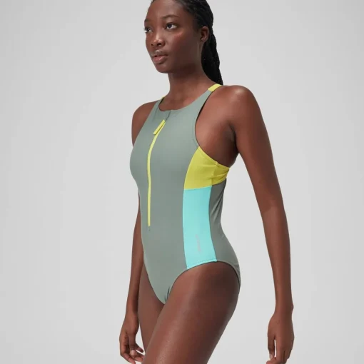 Zip Colorblock One Piece