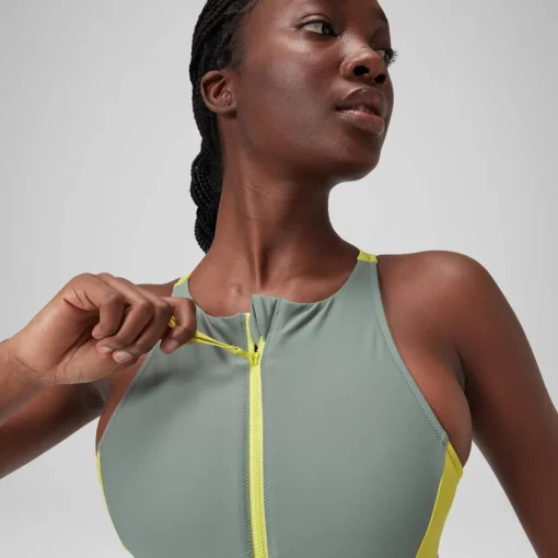 Zip Colorblock One Piece